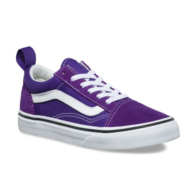 Vans Kids Old Skool Elastic Lace Heliotrope/True White VNA3QPG4ME 5 Vans Kids Old Skool Elastic Lace Heliotrope/True White VNA3QPG4ME - Image 3