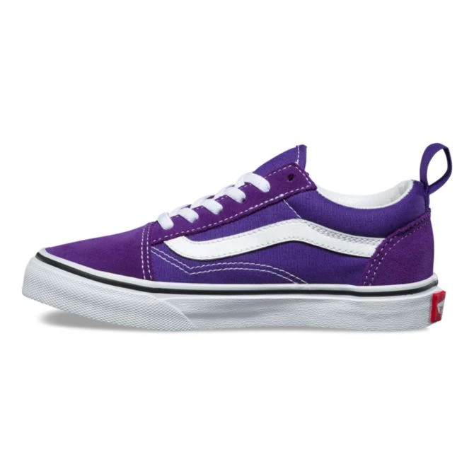 Vans Kids Old Skool Elastic Lace Heliotrope/True White VNA3QPG4ME 6 Vans Kids Old Skool Elastic Lace Heliotrope/True White VNA3QPG4ME - Image 4