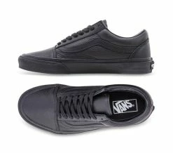 Vans Old Skool Leather Black Mono Shoes VN03Z6L3A VN0003Z6L3A