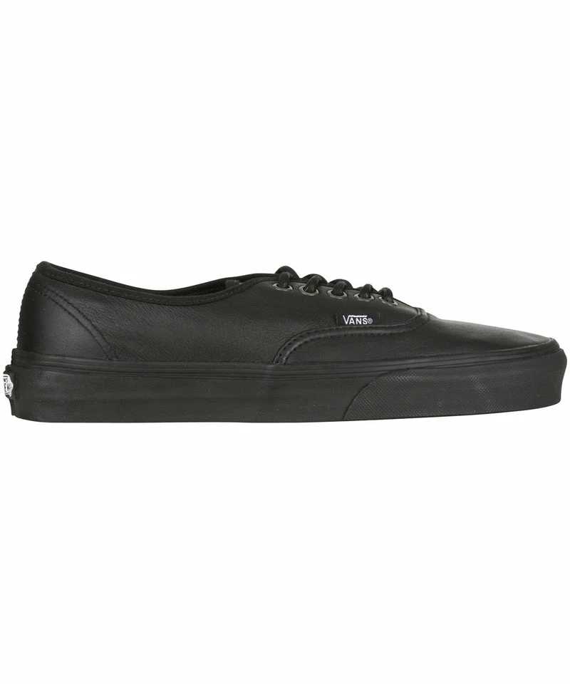 Vans Authentic Italian Leather Black Black School Shoes - Image 4