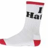 DGK 'Haters' Crew Socks Single Pair Red/ White -Cheap High Tops Store haters red white 800x