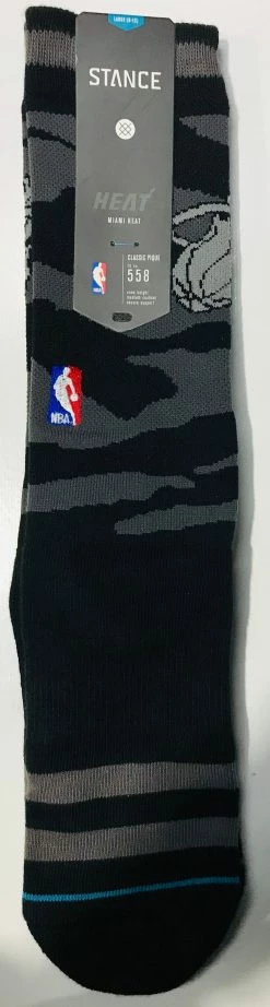 Stance Nightfall Miami Heat Black Crew Sock