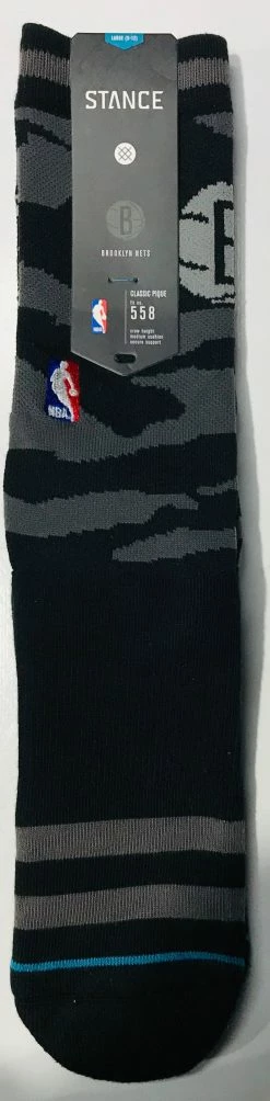 Stance Nightfall Brooklyn Nets Black Crew Socks