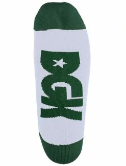 DGK 'Stay Smokin' Crew Socks Single Pair - White/Green -Cheap High Tops Store stay smokin white green 3 800x