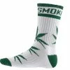 DGK 'Stay Smokin' Crew Socks Single Pair - White/Green -Cheap High Tops Store stay smokin white green 800x