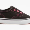 Vans Authentic V Glitter Pop Black Hot Pink Infants -Cheap High Tops Store vans authentic v glitter pop toddlers 800x