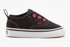 Vans Authentic V Glitter Pop Black Hot Pink Infants
